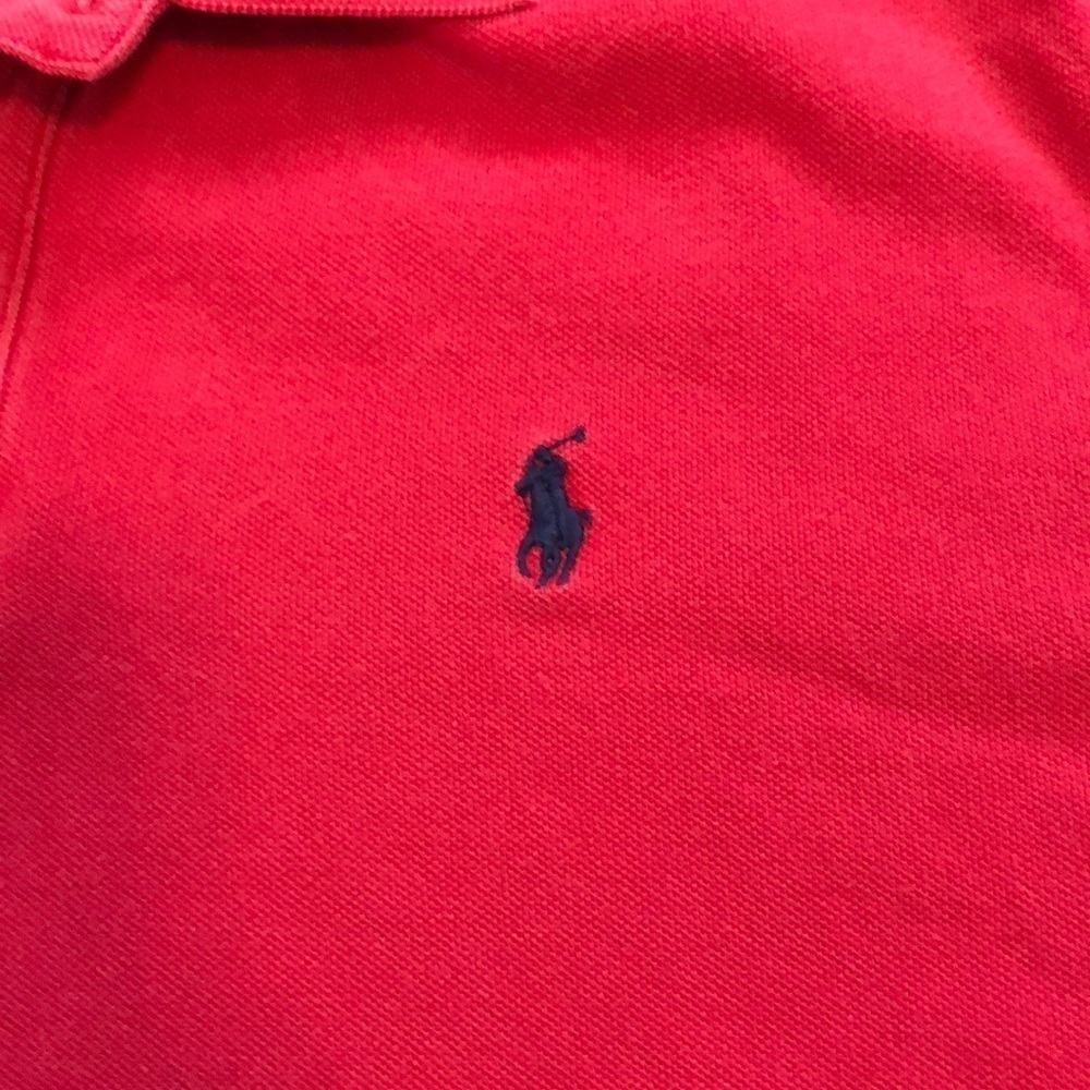 Polo By Ralph Lauren Mens Polo Sz L Red Short Sleeve Cotton Work Business Casual - Picture 2 of 7